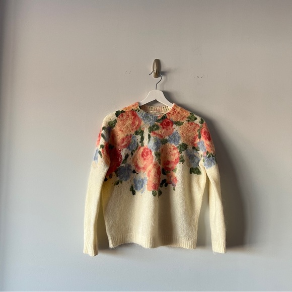 Sezane Malory Jumper in Painted Flowers size XXS - Picture 2 of 7